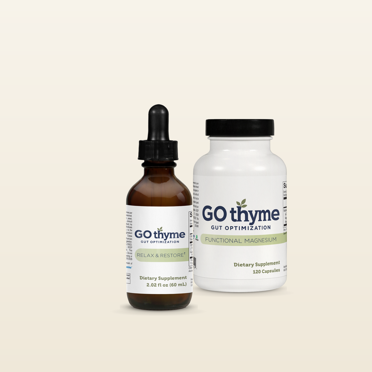 GO thyme Wind Down stack: Relax and Restore and Functional Magnesium